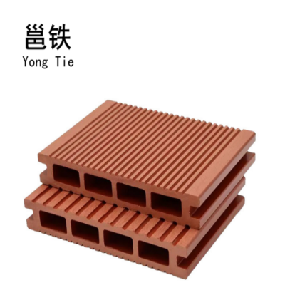 邕铁 塑木地板定制 方孔双面条纹款 平方米