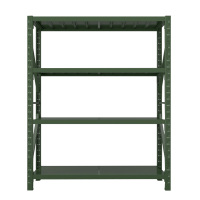 帅畅消防铁锹镐农具摆放架安保装备器材存放架绿色货架1.5米货架重型-主架