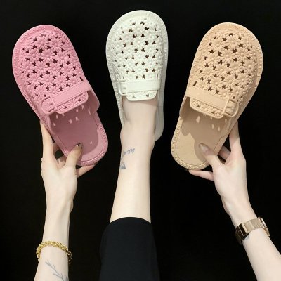 Ideamini包头拖鞋女ins潮外穿2021年春夏季新款韩版时尚凉拖鞋平底穆勒鞋