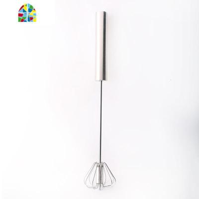 不锈钢家用手动按压旋转打蛋器半自动手压厨房鸡蛋搅拌器 FENGHOU 长35.5cm