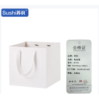 苏识 手提牛皮纸袋包装袋 25*25*40cm 人字带白卡10个装 AF226 包