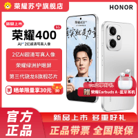 赠蓝牙耳机 荣耀400 12GB+512GB 揽月银 5G智能手机