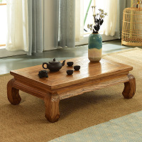 汐岩老榆木榻榻米茶几实木飘窗桌子小茶几日式矮桌子炕桌榻榻米桌中式