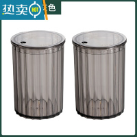 敬平轻奢牙签盒家用客厅创意牙签桶精致网红牙签罐收纳盒高颜值牙签筒 轻奢深灰[两个装]