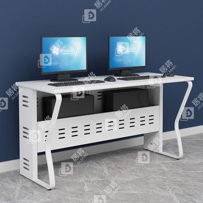 居将 钢架电脑桌培训桌机房电脑桌学习桌课桌 双人位G款