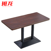 班龙食堂餐桌120*60*75cm胡桃色张