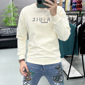 欧货秋冬季新款男士卫衣长袖时尚青年潮流印花字母圆领套头打底衫