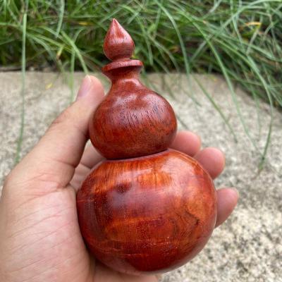 大红酸枝牙签盒缅甸花梨木牙签筒红木创意牙签罐实木牙签架 敬平 花梨木葫芦牙签筒