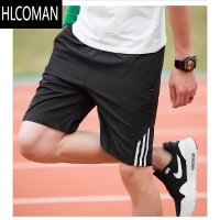 HLCOMAN夏季冰丝速干短裤男女同款跑步健身快干男士宽松大码五分裤
