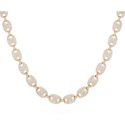 盖尔斯(GUESS)女士晶石铺镶金色金属项链16英寸