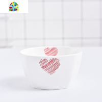 方形碗 陶瓷餐具4.5英寸米饭碗家用小碗汤碗沙拉碗早餐碗套装 FENGHOU 4个太阳方碗送小勺