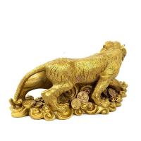 家柏饰(CORATED)铜老虎摆件 财源虎家居装饰品客厅工艺品