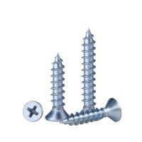 vzi 蓝白锌十字槽沉头自攻螺钉 ST6×30(P1.8)200个 包