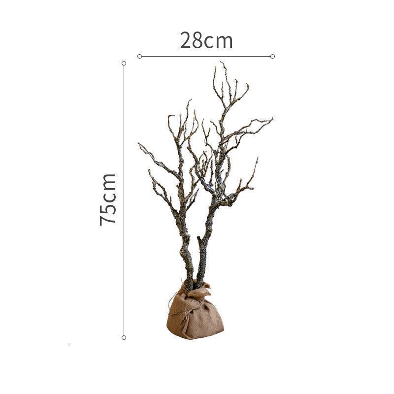 仿真植物大型艺术装饰摆件花艺造景橱窗陈列道具 禅意枯树灰枝(小) 干