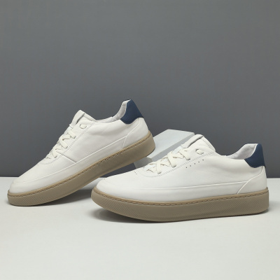 真皮板鞋男款潮流百搭欧洲站男鞋男士小白鞋轻奢头层牛皮休闲鞋男