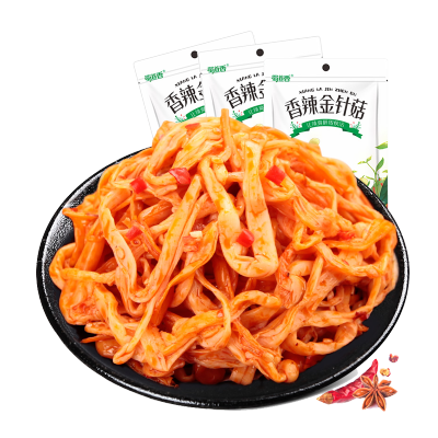 蜀道香麻辣金针菇115g*2袋小包装四川特产香辣下酒菜美食零食小吃