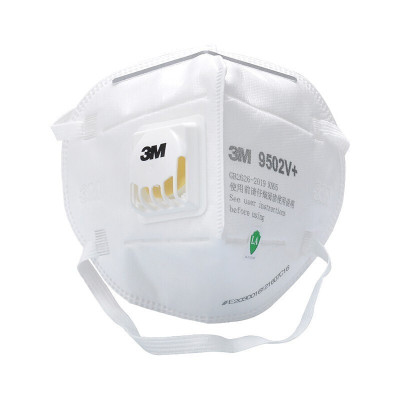 3M 9502V+头戴式带阀自吸过滤式防颗粒物呼吸器KN95(环保包装) (货号XY003866965)