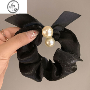 JiMi黑色蝴蝶结头绳女简约气质高弹力绑头发圈橡皮筋扎头皮套发绳头饰