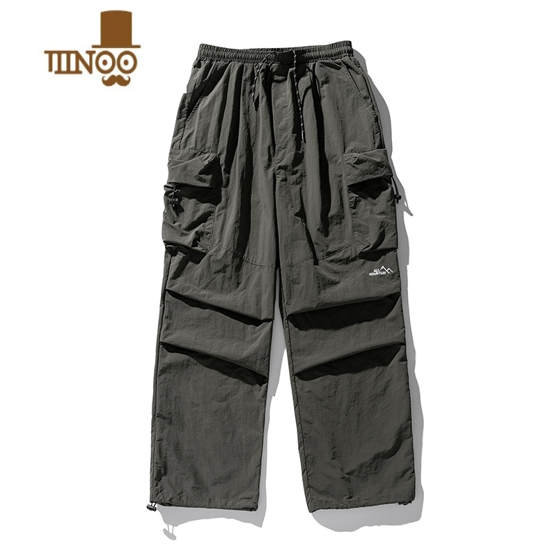 YANXU美式机能冲锋裤男防水户外速干运动休闲裤秋季复古工装裤伞兵裤子