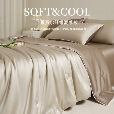 2025新款礼品夏被全套冰丝夏凉被凉感丝空调被四件套薄被子可机洗_941