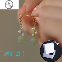 JiMi和田玉耳环女夏轻奢小众设计感高级耳钉2022年新款ins风耳饰耳坠