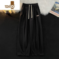 YANXU日系男士休闲裤美式ins复古垂感直筒裤子潮牌宽松阔腿长裤