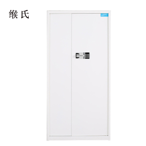 缑氏保险柜铁皮资料柜矮柜办公室储物柜通门白色国宝锁900*420*1850