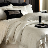 典藏级色织提花140s澳棉四件套超柔肤感被套高端乔迁床品床盖款