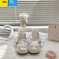 聚范夏日冰淇淋色系鞋子女2023新款粗跟玛丽珍小皮鞋洛丽塔JK单鞋