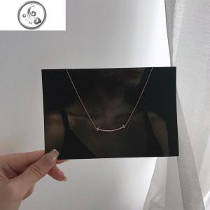 甜美风格少女笑脸项链女生简约个性百搭冷淡独特气质小众锁骨链酷 JiMi 笑脸项链