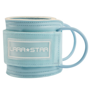 劳拉之星0122龙门架脚踝扣健身绳索后踢绑带练腿练臀部训练辅助环 单只装/PU皮材质