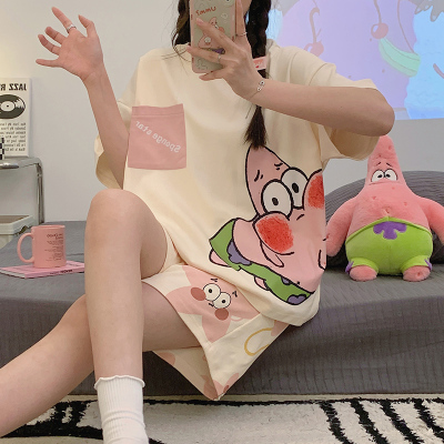 2025新款睡衣女款夏季纯棉短袖可爱学生夏天夏款家居服网红风套装