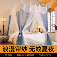 2026新款落地蚊帐家用卧室宫廷三开高级加厚床帘幔纱公主风纹帐