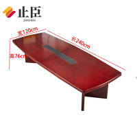 止臣 会议桌 办公家具油漆会议桌大型会议室会议桌油漆贴实木皮长条桌办公桌 Y9