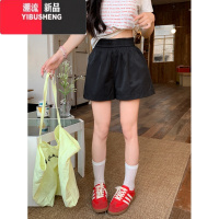 YIBUSHENG松紧腰纯色休闲裤直筒裤女小个子季宽松显瘦中裤阔腿裤短裤裤子