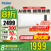 海尔(Haier)1.5匹 新一级能效净省电系列冷暖家用卧室挂机空调 高温除菌自清洁KFR-35GW/P2-1