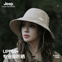 jeep吉普女士渔夫帽防晒遮阳帽子夏季太阳防紫外线女夏天户外透气