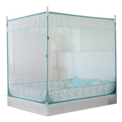 美帮汇新款拉链蚊帐防摔蚊帐三开蒙古包双人床蚊帐1.5米1.8米