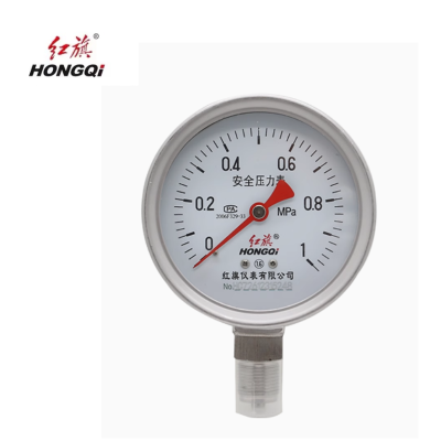 红旗 安全压力表不锈钢定制检测款 YTQ-100 1MPA 块