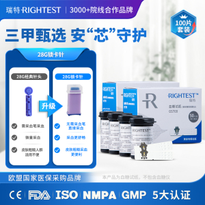 瑞特GS700血糖试纸100片+100支锁卡针+100片酒精棉片