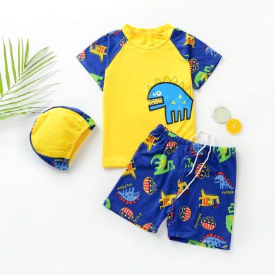 儿童泳衣男童小中大童分体游泳衣宝宝婴幼儿温泉泳裤套装游泳装备莎丞