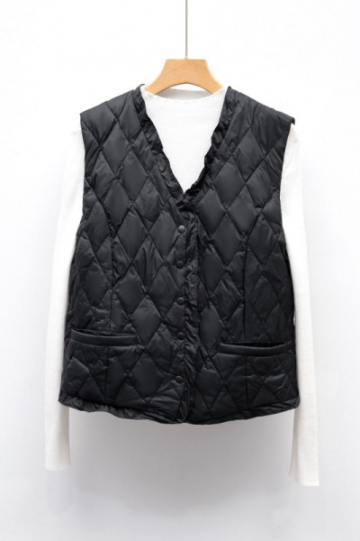 新秋冬羽绒马夹内搭叠穿V领轻薄羽绒内胆马甲修身内胆女装