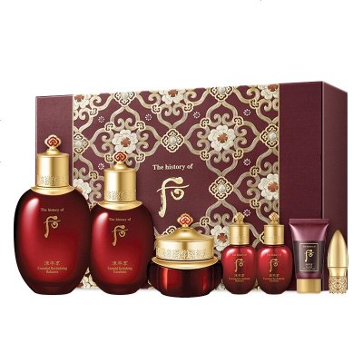 后(Whoo)津率享套盒护肤套盒保湿补水提亮紧致护肤礼盒女士护肤礼盒情人节送母亲送老婆红华凝香平颜滋养津率享七件套