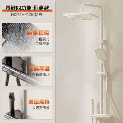 惠达(HUIDA)-TC5家用淋浴套件花洒全铜浴室化妆室冷热增压淋浴器卫浴