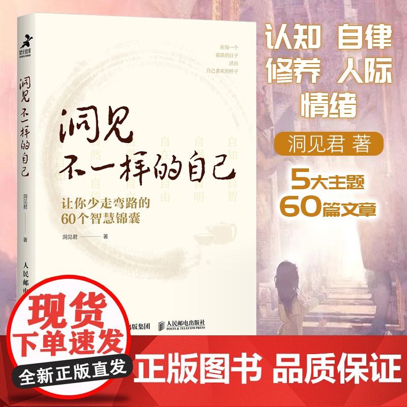 洞见不一样的自己:让你少走弯路的60个智慧锦囊洞见君著 5大主题认知修养自律人际情绪洞察自己个人成长成功励志书籍人民邮电