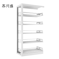 苏兴盛图书馆书架阅览室货架资料档案架钢制书架双面五层副架