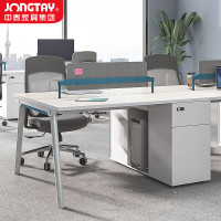 中泰(jongtay)双人财务办公桌办公室屏风工位卡座员工桌职员桌隔断工作台1.2米 J-AT-GD12