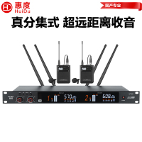 惠度(HuiDu)HT-500L真分集一拖二无线麦克风远距离无线话筒舞台会议室多功能讲台话筒