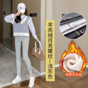打底裤女外穿高腰秋冬季加绒加厚秋裤大码一体防寒保暖棉裤