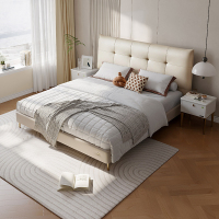 全友家居简约现代皮床主卧大床轻奢双人床婚床软床家具